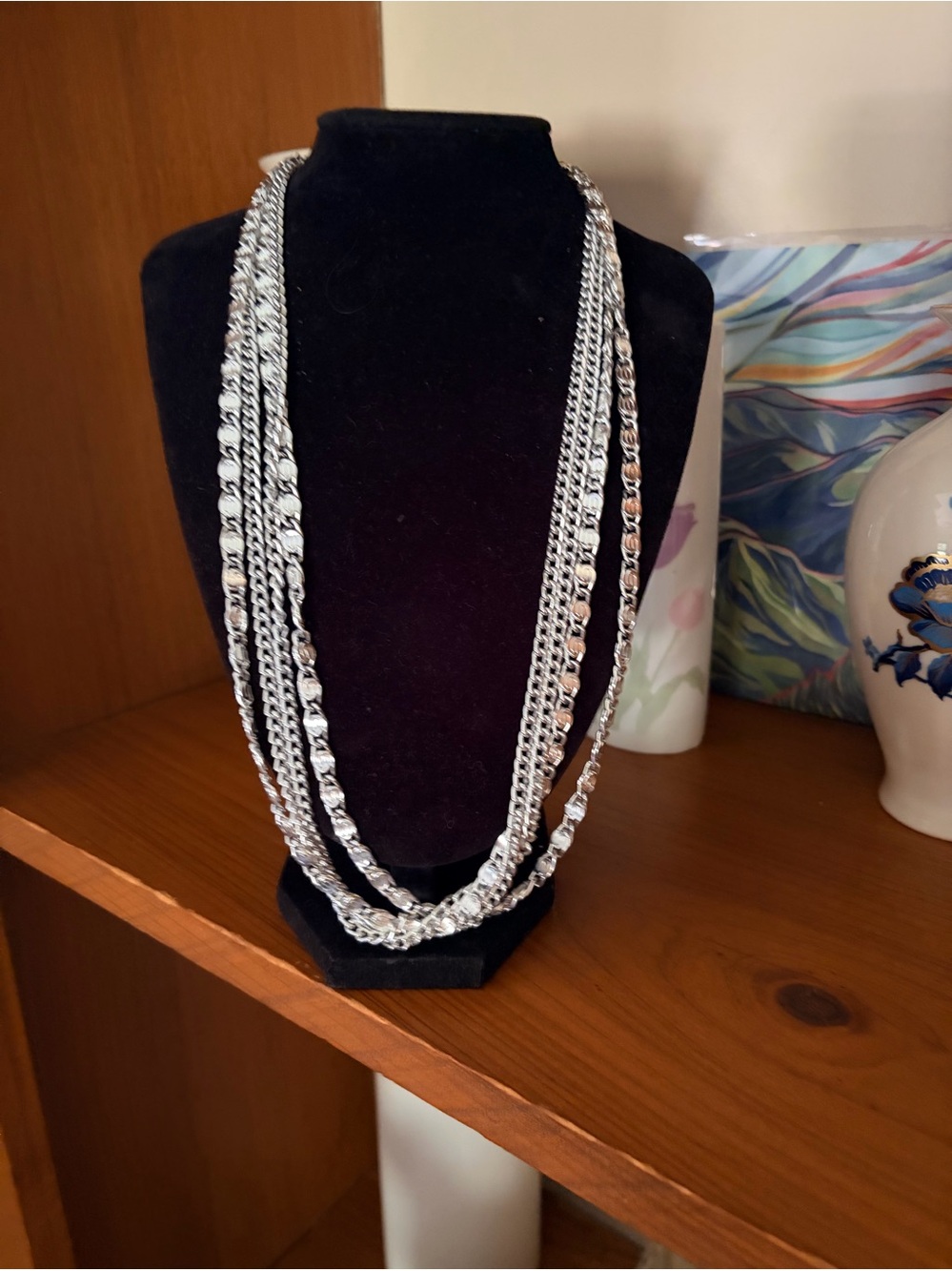 Vintage Sarah Coventry Silver Multi-Strand Necklace - Picture 2 of 3